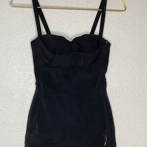 1950s Vintage Jantzen Black One Piece Swimsuit Child Size 12